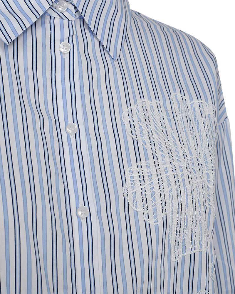 Freequent Blouse FQCIRENE 205618 Blue and White - Afbeelding 3