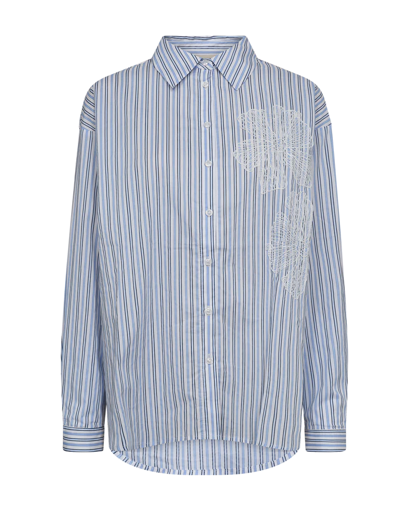 Freequent Blouse FQCIRENE 205618 Blue and White - Afbeelding 4