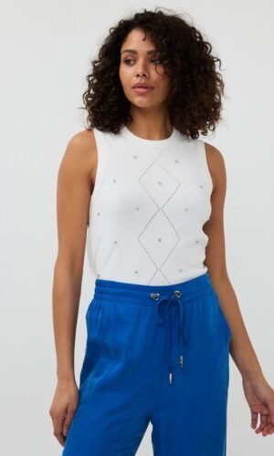 Esqualo Top SP25.07000 Off White