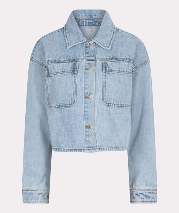 Esqualo Cropped Denim Jacket SP25.12005 Blauw - Afbeelding 5