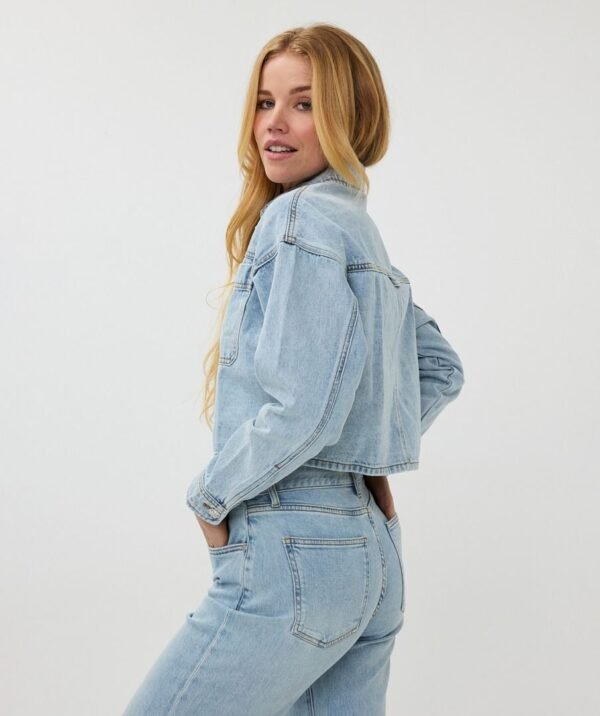 Esqualo Cropped Denim Jacket SP25.12005 Blauw - Afbeelding 4