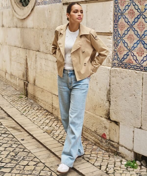 Esqualo Wide Leg Denim SP25.12007 Blauw
