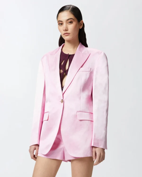 Pinko Satin Blazer 104716-A2BP Mauve