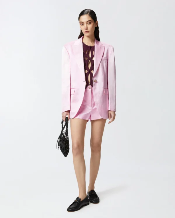 Pinko Satin Blazer 104716-A2BP Mauve - Afbeelding 2