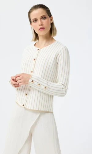 Leo & Ugo Vest Jenny AE012 Off White/Gold