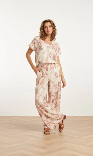 25044-Flowy-Aztec-Print-Broek-In-Zand-En-Nude-Roze-Tinten