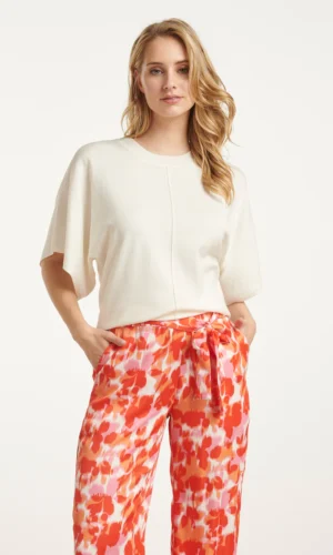 Smashed Lemon Top Loose Knitted 25103 Off-White