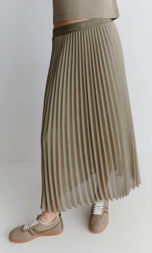 Marella Sunray-pleated Lange Rok Acerbo Green