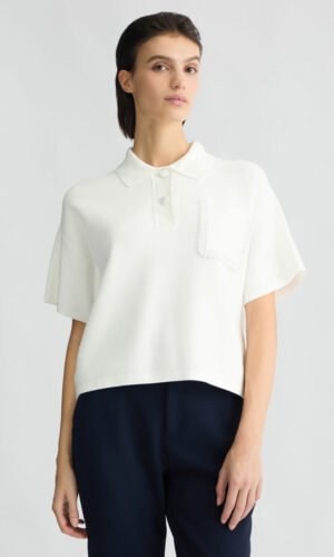Liu Jo Knit Polo Shirt WA5051-MA96E Off White