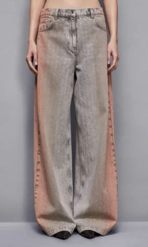 Patrizia Pepe Degradè Denim Jeans Strass 8P0664 D096 Degrade Multicolor