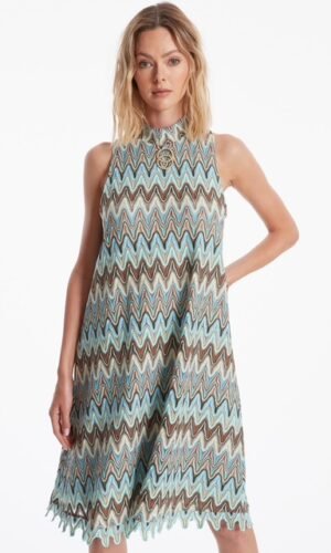 Ana Alcazar A-Lijn Jurk Zefina 041306-3681 Blue Print