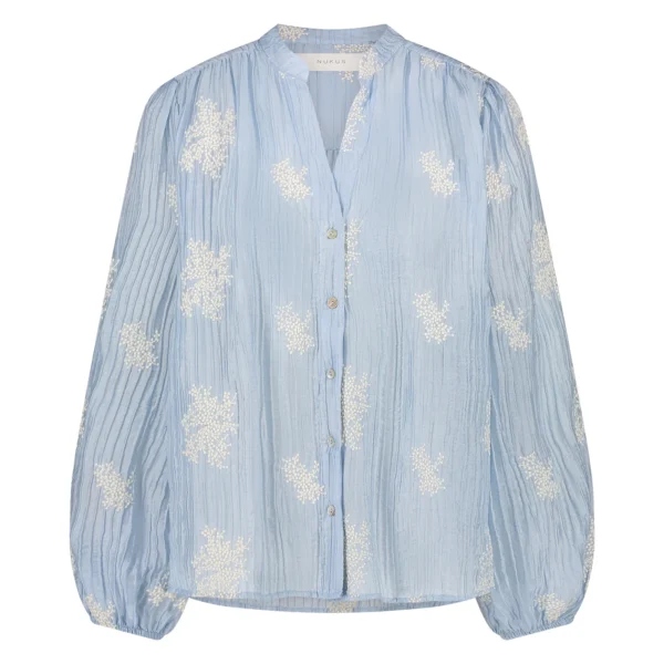 Nukus Blouse Daan Embroidery NKS02016 Sky - Afbeelding 9