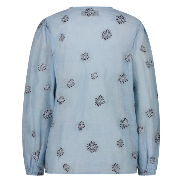 Nukus Blouse Kaoutar Embroidery NKS02036 Sky - Afbeelding 8
