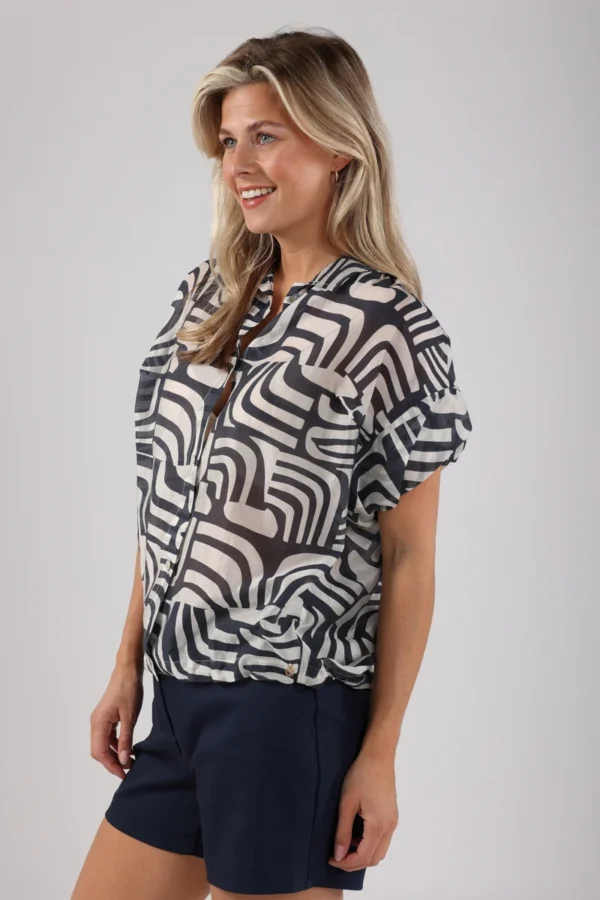 Nukus Blouse Catalina NS02050 Off White/Navy - Afbeelding 3