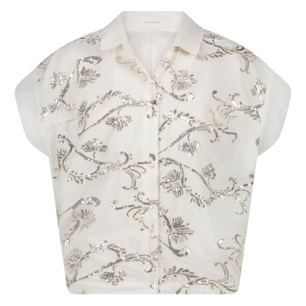 Nukus Blouse Catalina Paillet NKS02063 Off White - Afbeelding 9