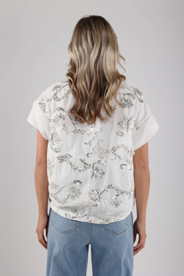 Nukus Blouse Catalina Paillet NKS02063 Off White - Afbeelding 7