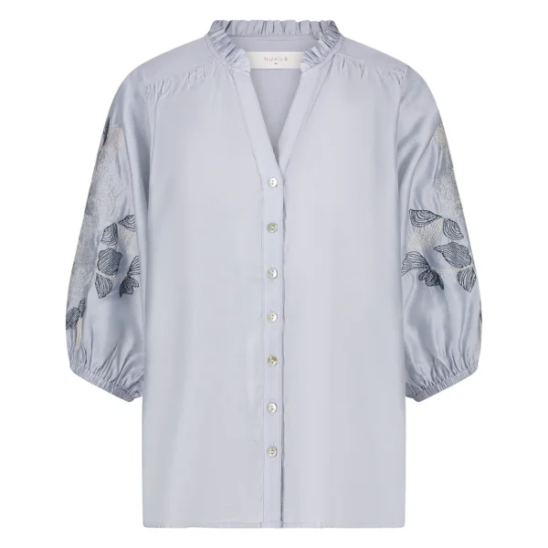 Nukus Blouse Tina Embroidery NKS02097 Sky - Afbeelding 8