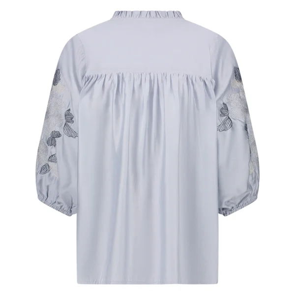 Nukus Blouse Tina Embroidery NKS02097 Sky - Afbeelding 9