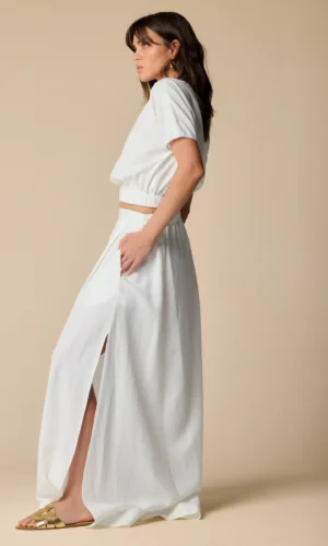 Kocca Elegante Rok en Blouse Set Hinea P25PSE5891ABUN0000 Off White