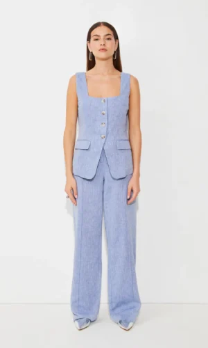 Suncoo Rechte Broek Joana Blauw