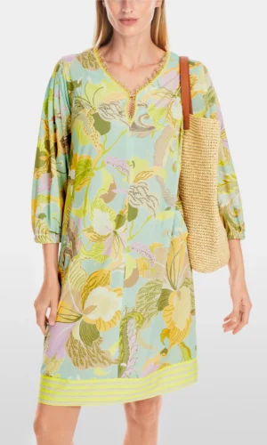 MarcCain Tuniek Jurk met Print YC2151J38 Soft Limeade
