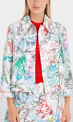 MarcCain Jas met Kunstzinnig Bladmotief YC3119W65 Breath