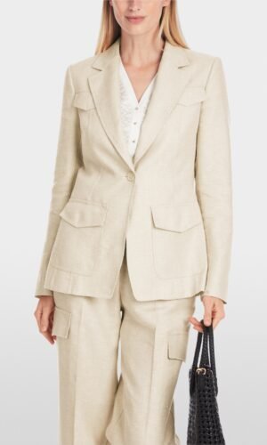 MarcCain Nauwsluitende Blazer Utility-Stijl Deep Stone