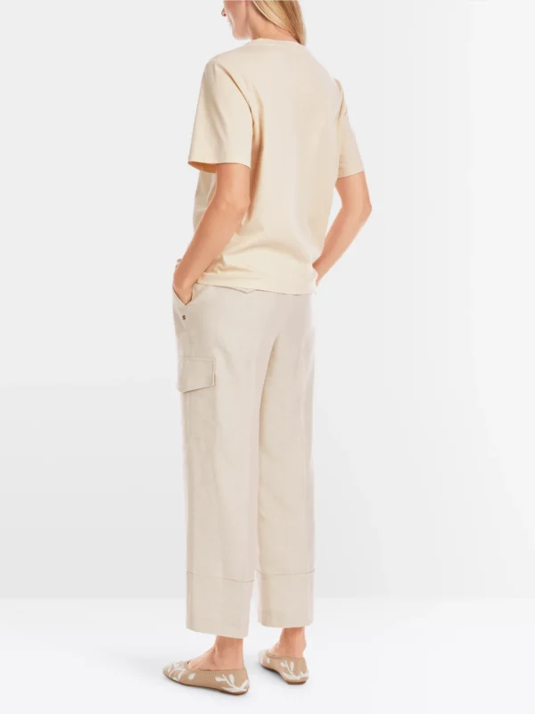 MarcCain Geborduurd T-shirt YC4811J82 Deep Stone  - Afbeelding 4