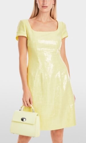 MarcCain Effen Mini-Jurk met Wijde Halslijn YG2122W85 Bright Vanilla