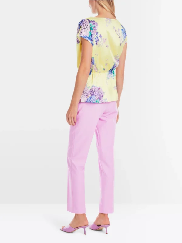 MarcCain Satijnen Blouse YG5110W10 Bright Vanilla Print - Afbeelding 7