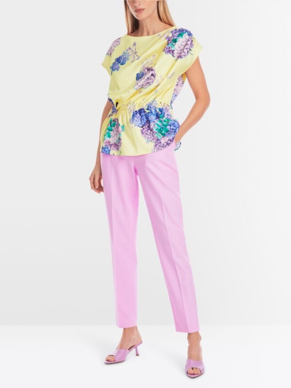 MarcCain Satijnen Blouse YG5110W10 Bright Vanilla Print - Afbeelding 6