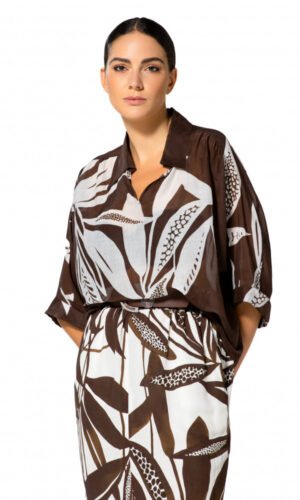 Caroline Biss Rechtvallende Luchtige Blouse 1671 Multi Color