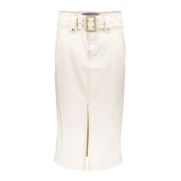 Geisha Denim Rok met Split 56008-10 Ecru - Afbeelding 4
