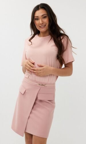 Esqualo T-Shirt Wide Fit Lurex SP25.30007 Light Pink