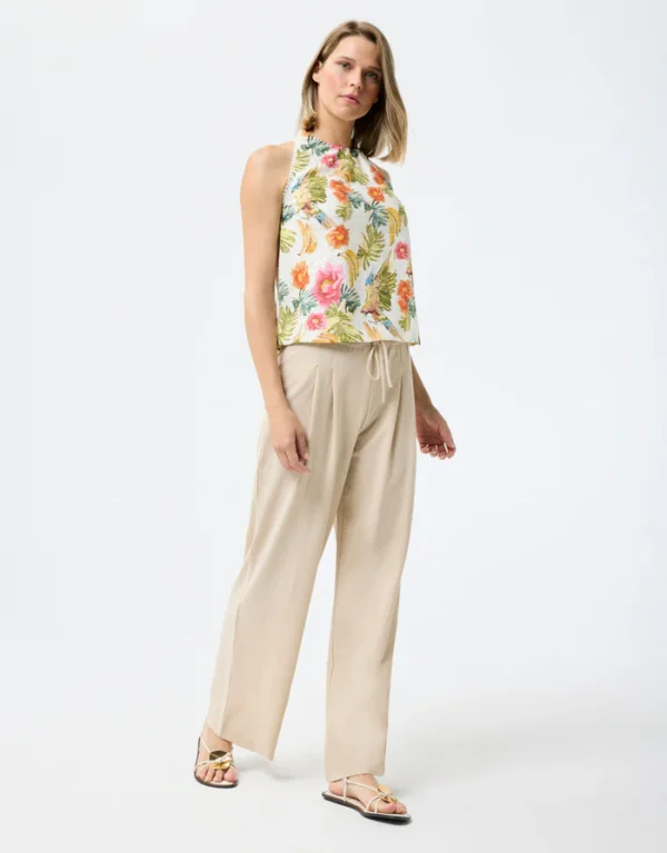 Leo & Ugo Top Olivia KE817 Ecru Multi Color Print - Afbeelding 2