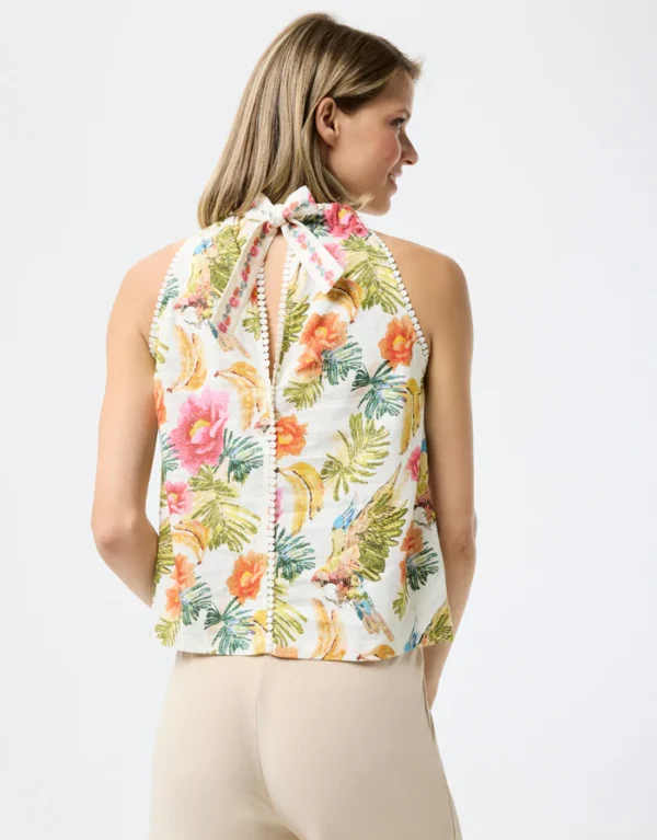 Leo & Ugo Top Olivia KE817 Ecru Multi Color Print - Afbeelding 3