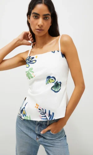 Marella Stretch Poplin Top Zum 251361182200 Optical White