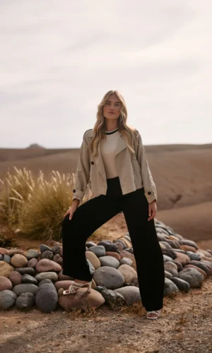 Nukus Silky Broek Josephine NKS09012 Zwart