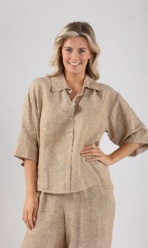 Nukus Blouse LucyĀ NKS02094 Dark Sand