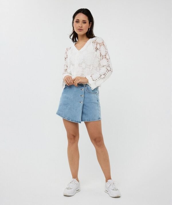 Esqualo Skort Jeans Stretch HS25.12213 Jeans Blue - Afbeelding 3