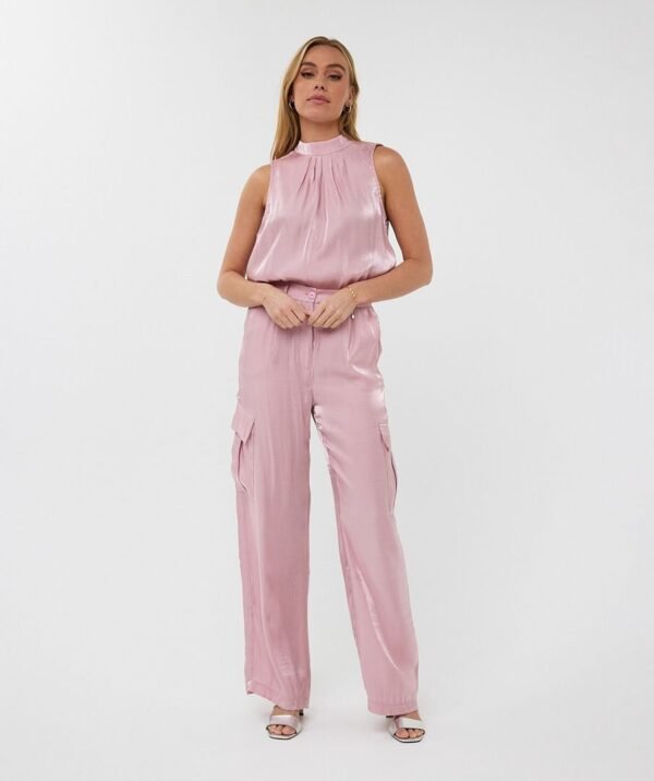 Esqualo Cargo Broek Silky Touch HS25.28202 Pastel Pink - Afbeelding 4