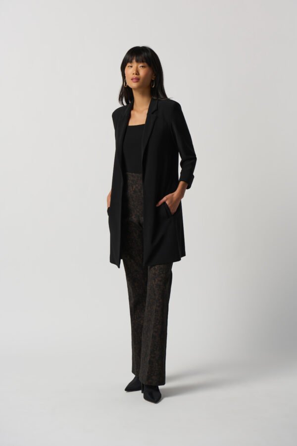 Joseph Ribkoff Lange Open Front Blazer 233304F25 Zwart - Afbeelding 2