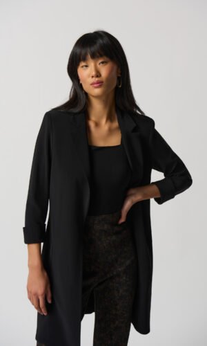Joseph Ribkoff Lange Open Front Blazer 233304F25 Zwart