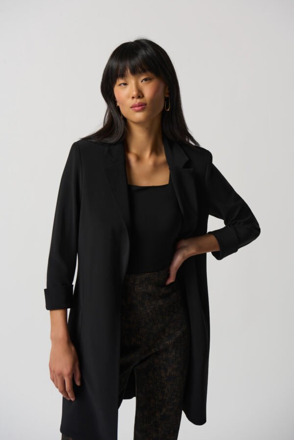 Joseph Ribkoff Lange Open Front Blazer 233304F25 Zwart