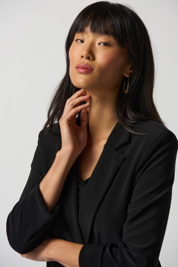 Joseph Ribkoff Lange Open Front Blazer 233304F25 Zwart - Afbeelding 3