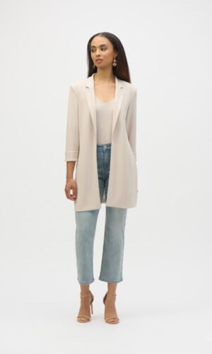 Joseph Ribkoff Lange Open Front Blazer 233304F25 Moonstone