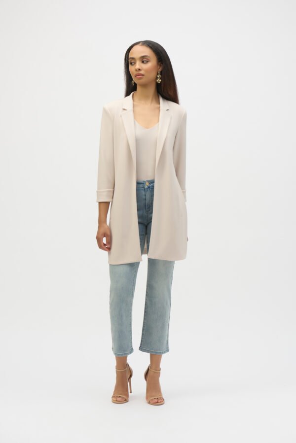 Joseph Ribkoff Lange Open Front Blazer 233304F25 Moonstone