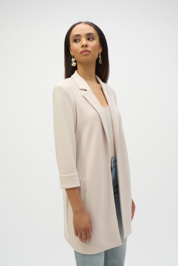 Joseph Ribkoff Lange Open Front Blazer 233304F25 Moonstone - Afbeelding 3
