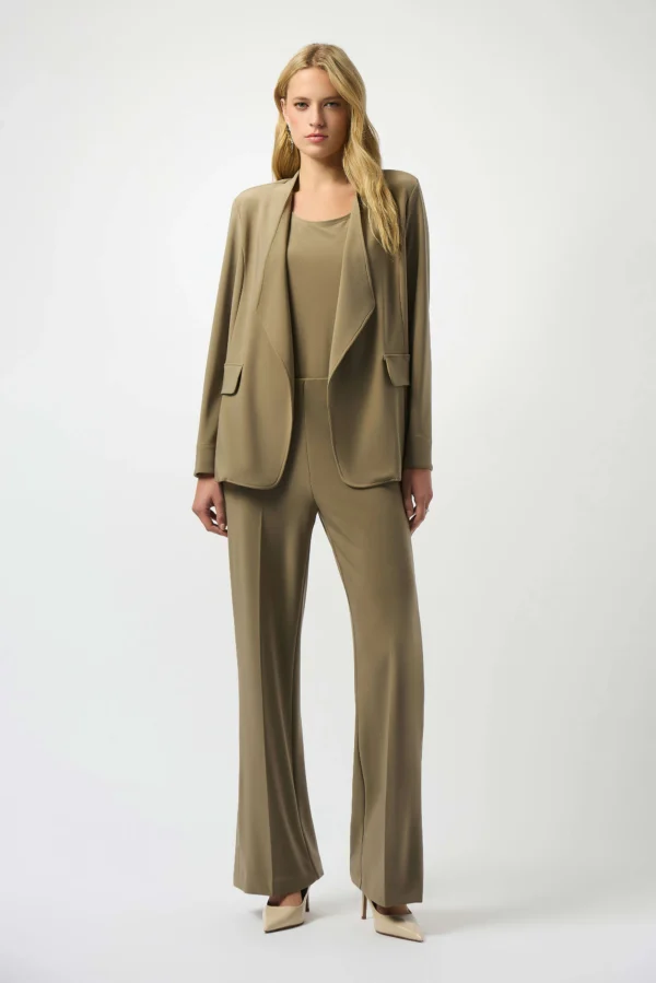 Joseph Ribkoff Broek Silky Knit Wide-Leg Pull-On 253004 Java - Afbeelding 2