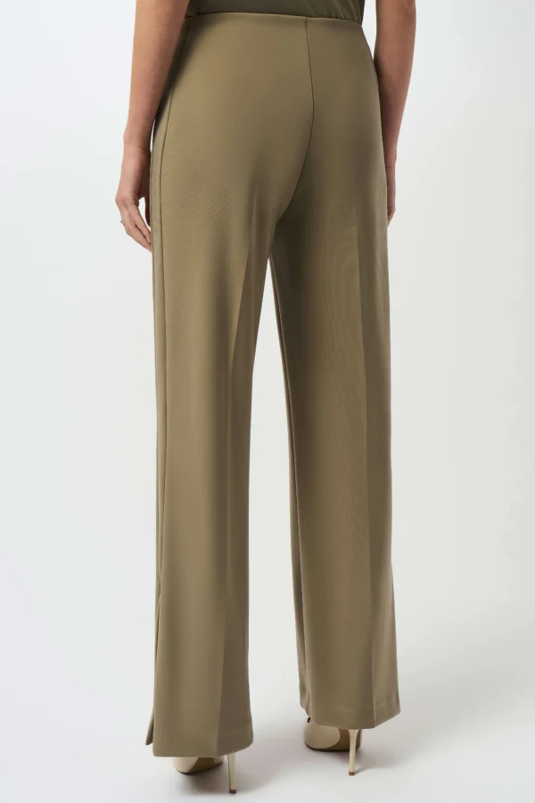 Joseph Ribkoff Broek Silky Knit Wide-Leg Pull-On 253004 Java - Afbeelding 5